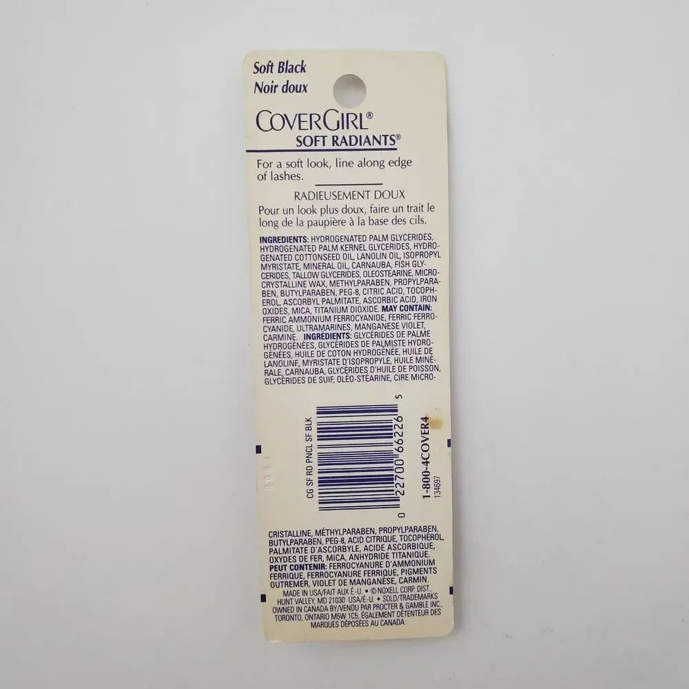Cover Girl Eye Definer Pencil Soft Radiants Black 1 New Old Stock HTF Neutral